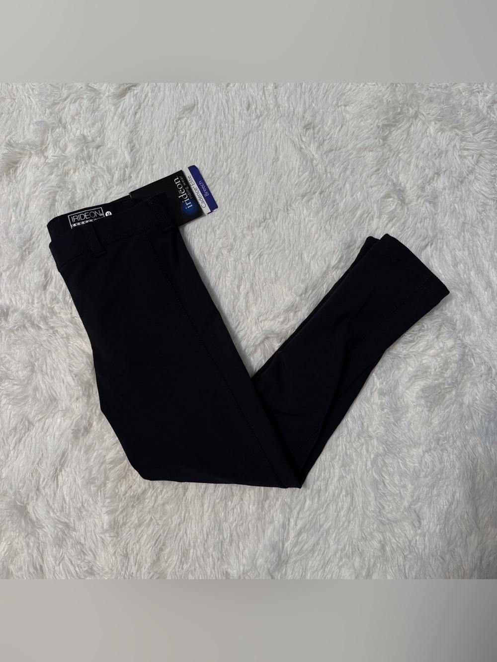 New Child’s Medium Black Irideon Cadence Knee Patch Horseback Riding Tights
